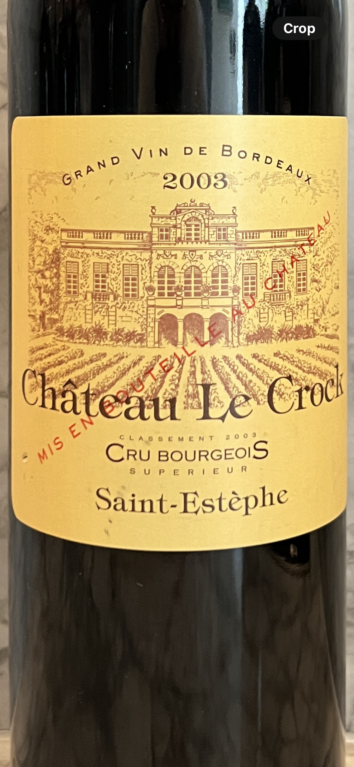 Chateau Le Crock, Saint Estephe, 2003